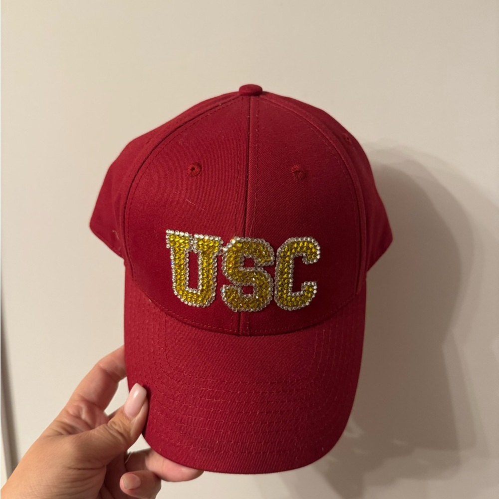 USC Red and Yellow Adjustable Rhinestone Logo Hat